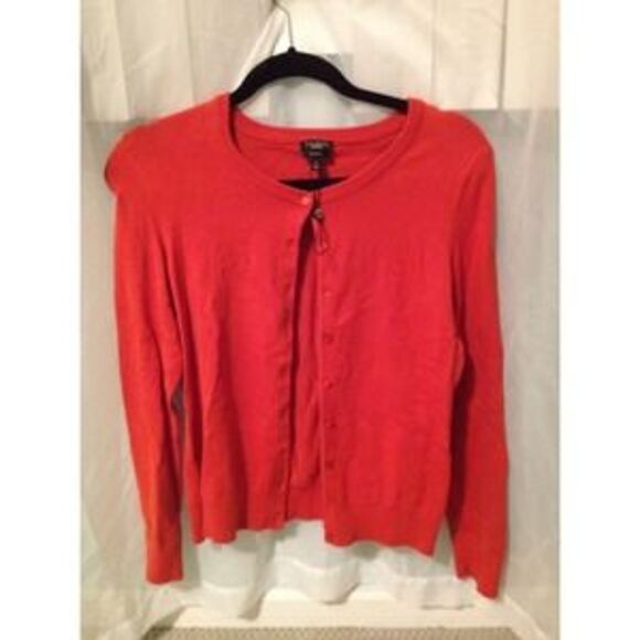 Talbots Tops - Orange Cardigan